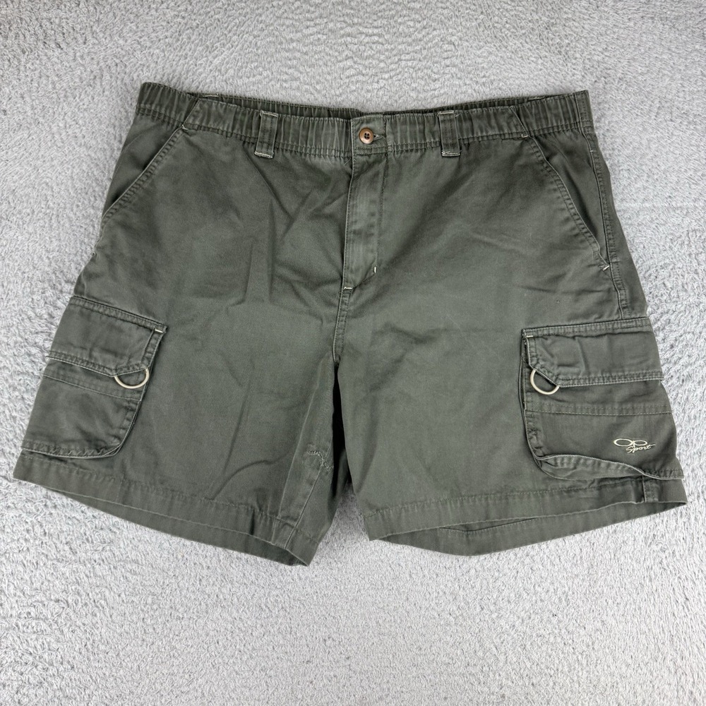 OP Sport cargo shorts mens Medium waist green surf /skate wear vintage Y2K